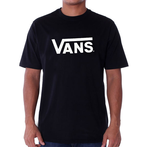 Pánske Tričko Vans MN Vans Classic T-shirt Black White - XL