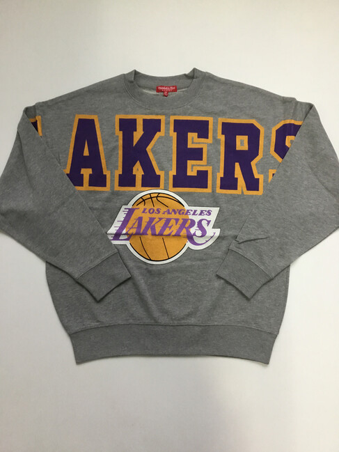 WMNS Sweatshirt Mitchell & Ness Los Angeles Lakers Women\'s Logo Fleece grey heather - L